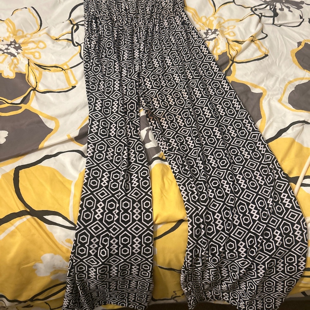 3) Ace black and white jumpsuit  size large